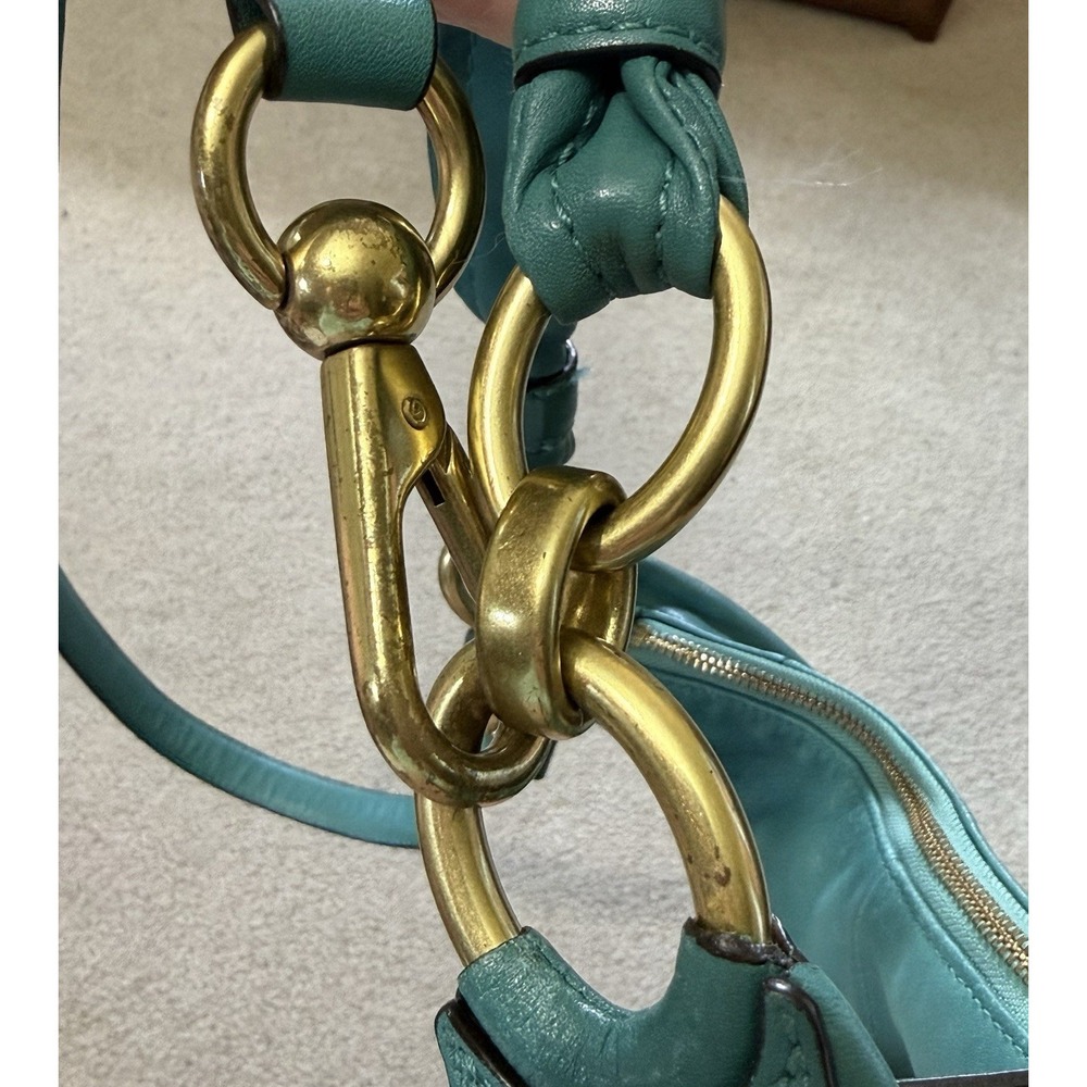 Coach Kristin Crossbody or Shoulder Hobo bag in Aegean teal color Style 16808 - Picture 7 of 14